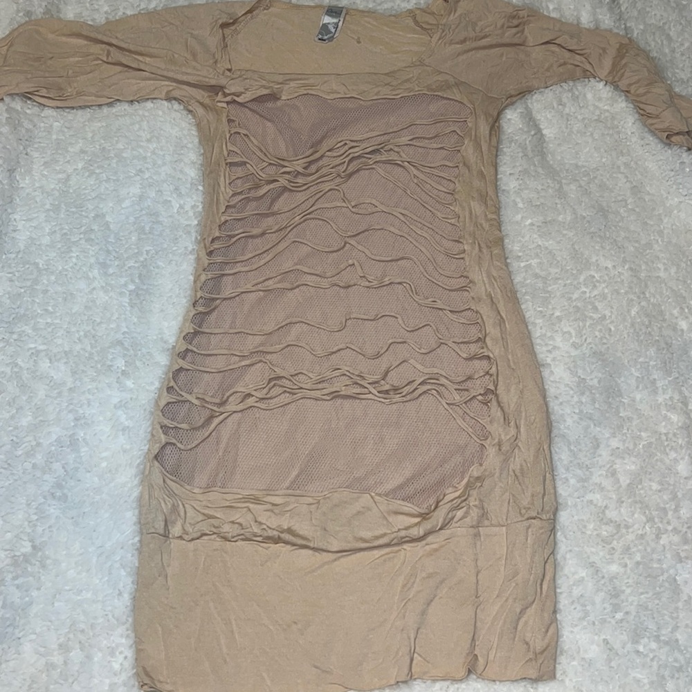 Nude Mesh Dress